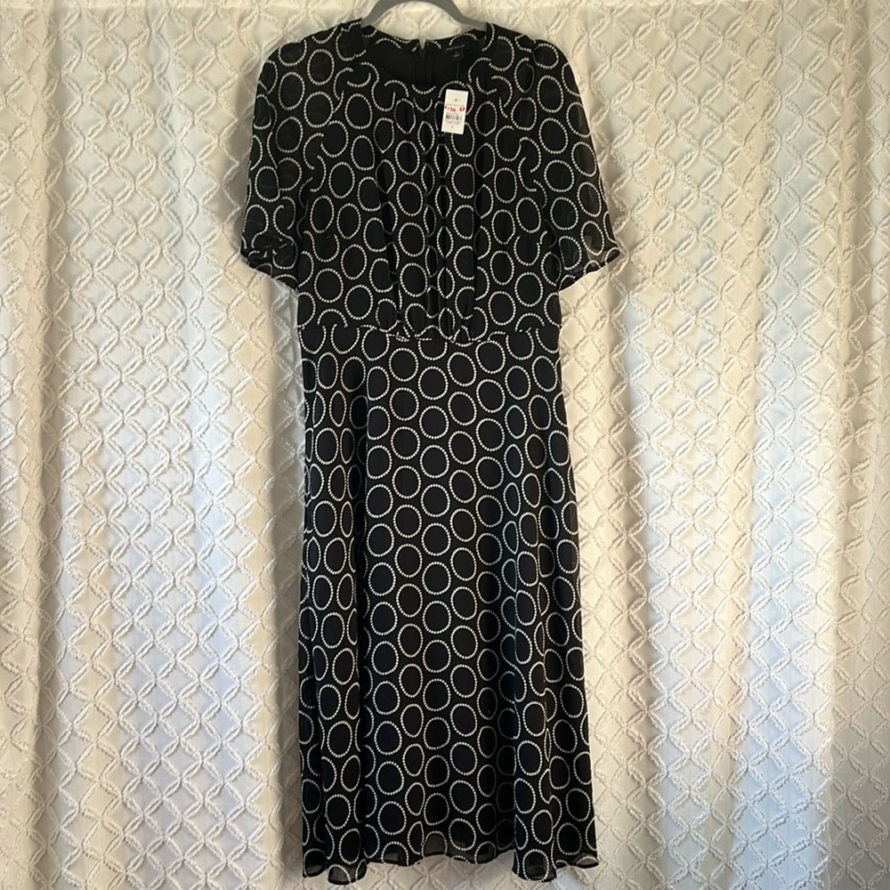 Ann Taylor Sheer Overlay Dress